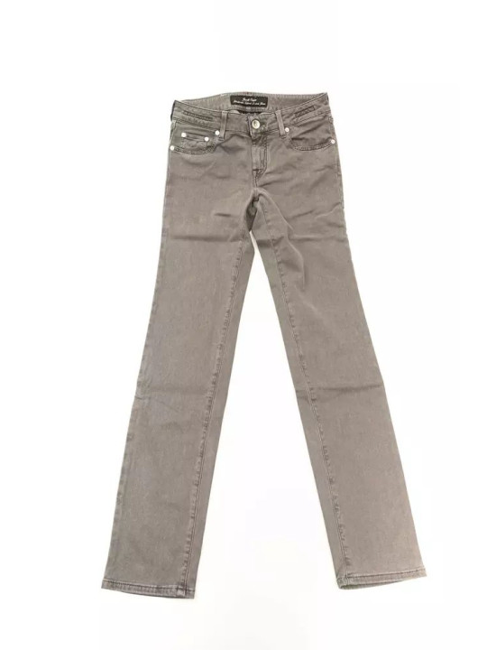 Jeans & Pants Chic Vintage-Inspired Gray 5-Pocket Jeans 390,00 € 9000002640137 | Planet-Deluxe