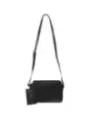 Schwarze Lederhandtasche mit goldener Schriftzug