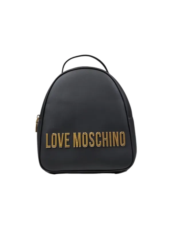 Graue Love Moschino Leder Rucksack Graue Love Moschino Leder Rucksack