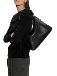Schwarze Calvin Klein Leder Handtasche