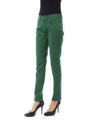 Jeans & Pants Chic Green Slim Fit Cotton Pants 170,00 € 2200000712974 | Planet-Deluxe