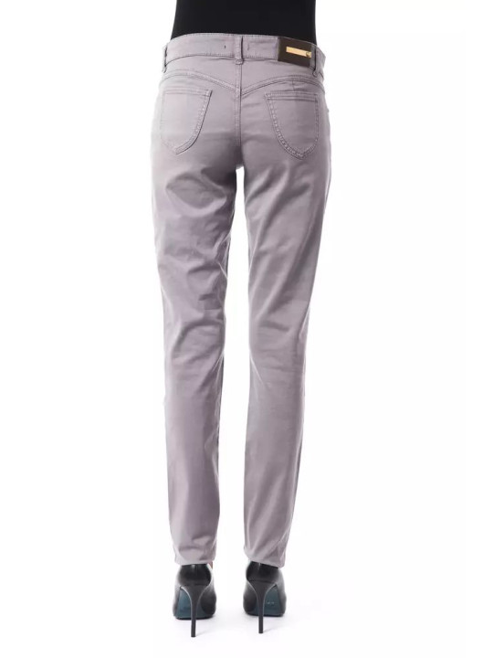 Jeans & Pants Chic Gray Cotton Blend Pants 250,00 € 2200000153883 | Planet-Deluxe