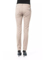 Jeans & Pants Elegant Beige Slim Fit Pants with Unique Chain Detail 200,00 € 2000034085811 | Planet-Deluxe