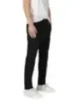 Schlanke schwarze Stretch-Denim Jeans