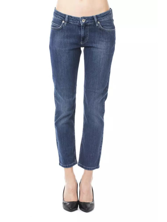 Jeans & Pants Chic Light Blue Capri Jeans with Button Details 80,00 € 2000031146249 | Planet-Deluxe