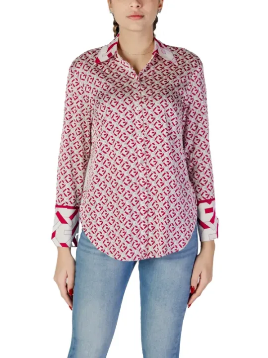 Rote geometrische Muster Bluse Guess