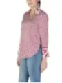 Weiße Bluse mit roten Akzenten