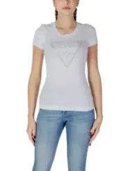 Weißes Guess T-Shirt mit Logo