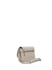 Beiger Leder Quergurt mit Kette