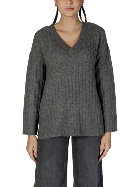 Vila Clothes 479258 Pullover grau meliert