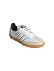 Weiße Adidas Leder Sneaker Gummi.