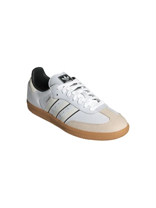 Weiße Adidas Leder Sneaker Gummi.