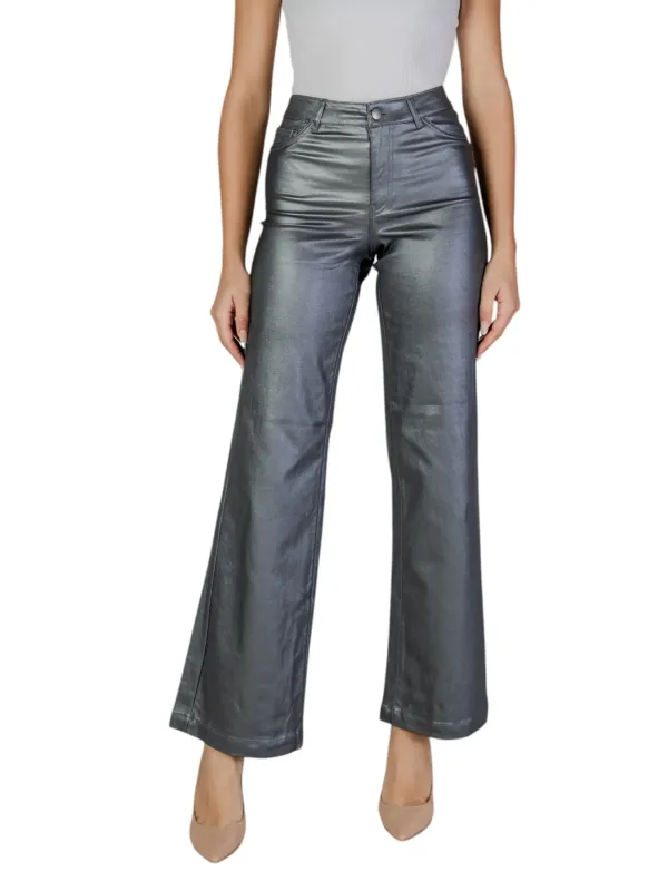 Metallic graue weite Hosen Jacqueline De Yong Metallic graue weite Hosen Jacqueline De Yong