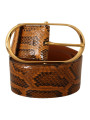 Belts Elegant Python Skin Leather Belt 600,00 € 8057155021734 | Planet-Deluxe