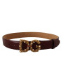 Belts Elegant Bordeaux Leather Amore Belt 700,00 € 8057155019403 | Planet-Deluxe
