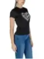 Schwarzes T-Shirt mit Diamant-Logo