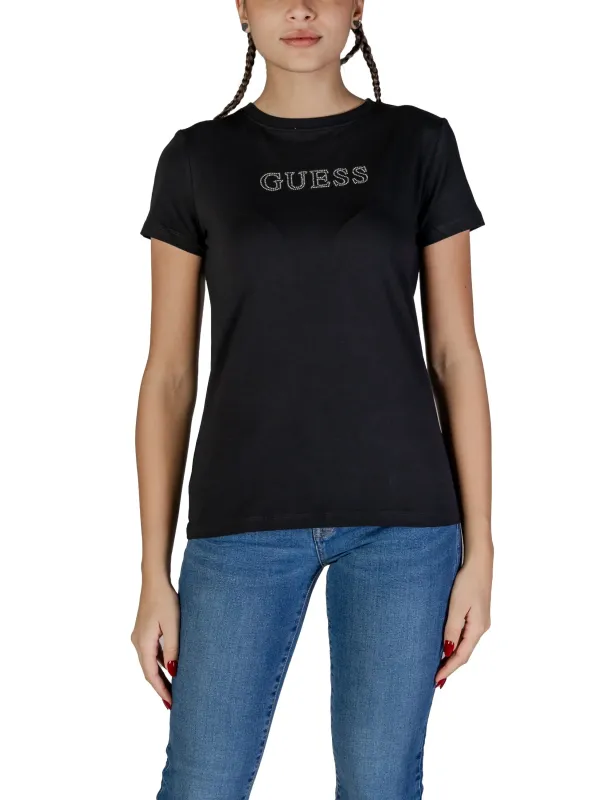 Schwarzes Guess Logo T-Shirt Schwarzes Guess Logo T-Shirt