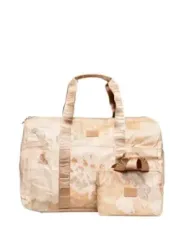 Weltkarte Duffle Tasche Beige Braun