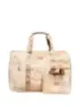 Weltkarte Duffle Tasche Beige Braun