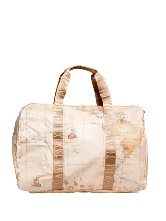 Beige Segelmuster Reisetasche Alviero Martini