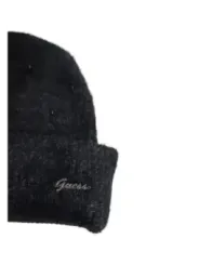 Graue Guess Logo Strickmütze gefaltet