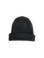 Schwarze Strickmütze mit weißem Fleck