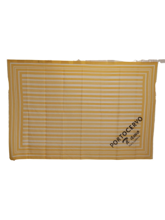 Scarves Elegant Striped Cotton Scarf with Logo Print 400,00 € 8054802992577 | Planet-Deluxe