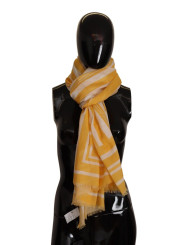 Scarves Elegant Striped Cotton Scarf with Logo Print 400,00 € 8054802992577 | Planet-Deluxe