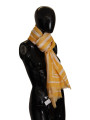 Scarves Elegant Striped Cotton Scarf with Logo Print 400,00 € 8054802992577 | Planet-Deluxe