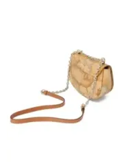 Weltkarte Leder Schultertasche Vintage Stil