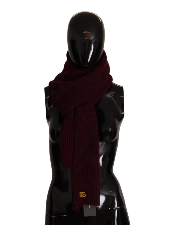 Scarves Elegant Cashmere Knit Scarf in Dark Red 700,00 € 8057155418480 | Planet-Deluxe