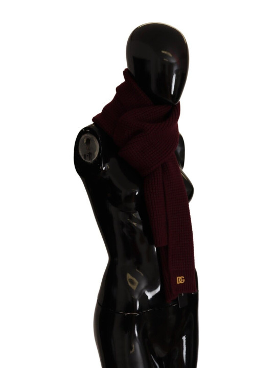 Scarves Elegant Cashmere Knit Scarf in Dark Red 700,00 € 8057155418480 | Planet-Deluxe