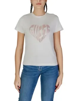 Weißes T-Shirt mit Herz-Logo
