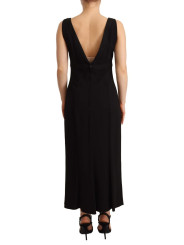 Dresses Elegant Black V-Neck Sheath Midi Dress 3.500,00 € 8053286520481 | Planet-Deluxe