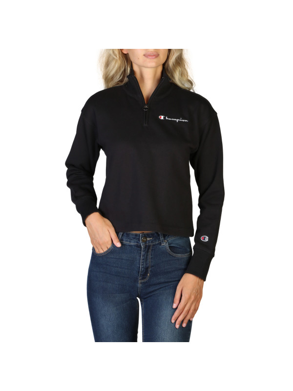 Schwarzes Champion-Half-Zip-Sweatshirt Schwarzes Champion-Half-Zip-Sweatshirt
