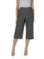 Graue Cropped-Hosen mit Struktur