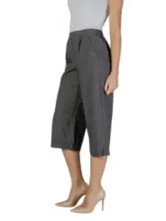 Graue Culottes mit Boxplissee