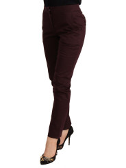 Jeans & Pants Maroon Mid Waist Skinny Women Trouser Pants 300,00 € 8033983442071 | Planet-Deluxe