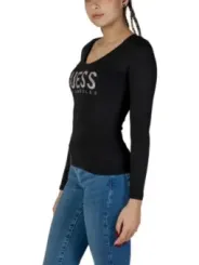 Schwarzes Guess Angeles Langarmshirt