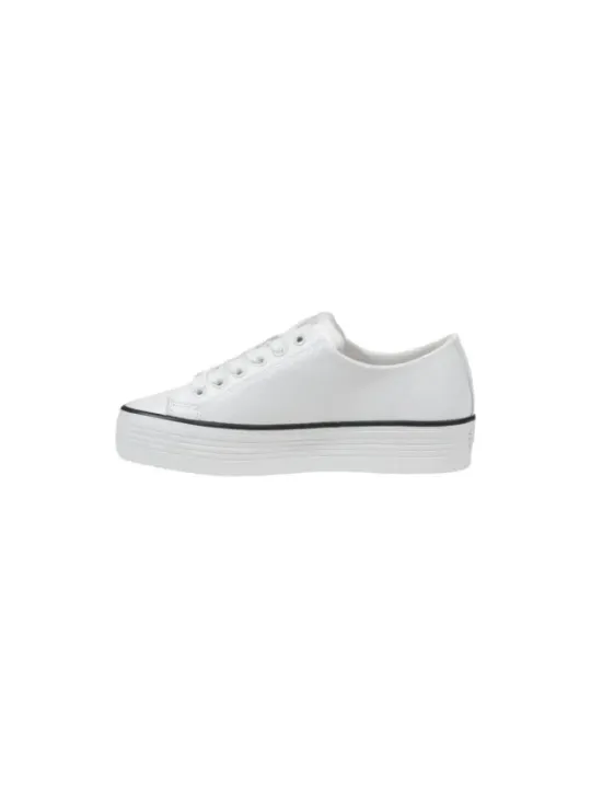 Weiße Plateau-Sneakers von Calvin Klein
