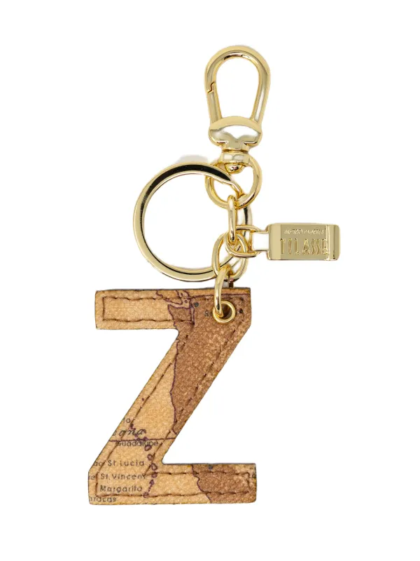 Goldener Schlüsselanhänger mit Kork-Z-Charm Goldener Schlüsselanhänger mit Kork-Z-Charm
