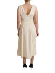 Dresses Sleeveless V-Neck A-Line Dress in Off White 300,00 € 8058301885033 | Planet-Deluxe