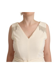 Dresses Sleeveless V-Neck A-Line Dress in Off White 300,00 € 8058301885033 | Planet-Deluxe