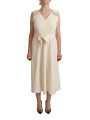 Dresses Sleeveless V-Neck A-Line Dress in Off White 300,00 € 8058301885033 | Planet-Deluxe