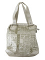 Shoulder Bags Chic White Fabric Shoulder Bag 250,00 € 7333413048875 | Planet-Deluxe