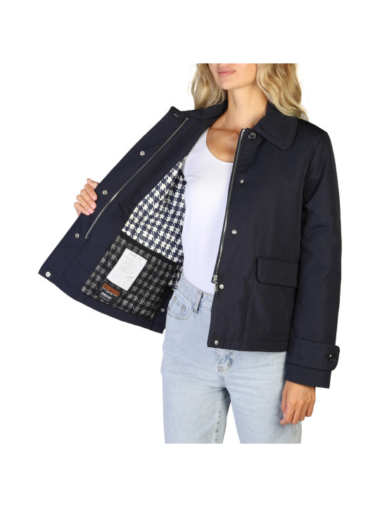 Navy wasserdichte Jacke mit Taschen