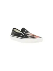 Schwarze Vans mit pinkfarbenem Print