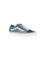 Blaue Denim und Leder Sneaker