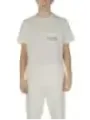 Weißes T-Shirt mit Brusttasche