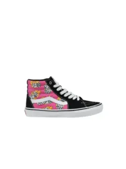 Schwarze Vans mit pinkem Absatz